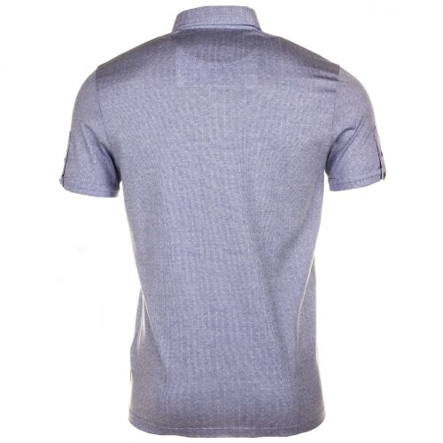 Mens Light Blue Tomaso Jacquard Spot S/s Polo Shirt 61414 by Ted Baker from Hurleys