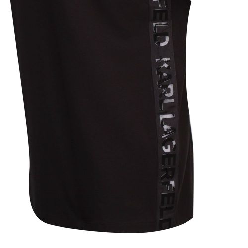 Mens Black/Black Mini Man Zip S/s Polo Shirt 94936 by Karl Lagerfeld from Hurleys