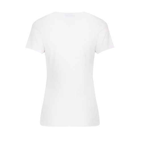 Womens Bright White Embroidered Slim Fit S/s T Shirt 77328 by Calvin Klein from Hurleys