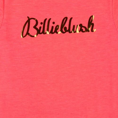 Girls Fuschia Gold Logo S/s T Shirt 45417 by Billieblush from Hurleys