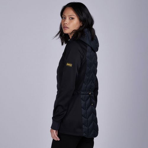 Womens Black Playoff Hybrid Sweat Jacket 79125 by Barbour International from Hurleys