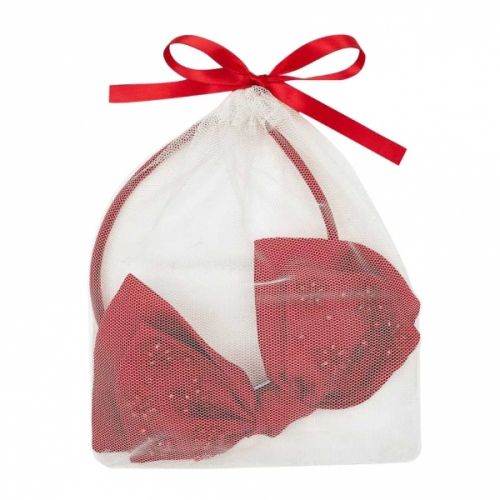 Girls Red Satin Bow Headband 48522 by Mayoral from Hurleys