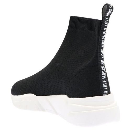 Womens Black Sock Trainers 110432 by Love Moschino from Hurleys
