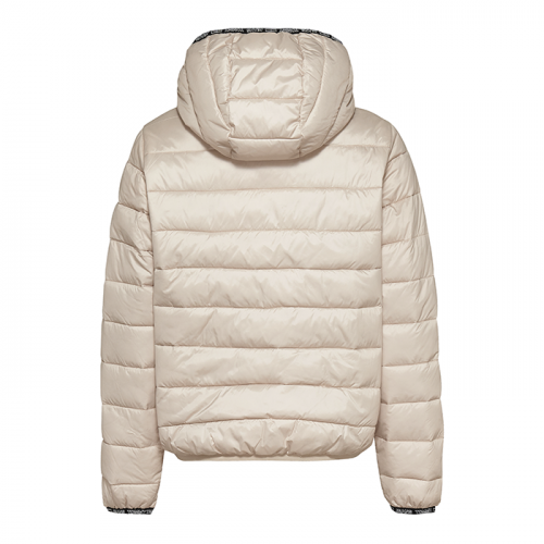 Womens Smooth Stone Quilted Tape Hooded Jacket 94128 by Tommy Jeans from Hurleys