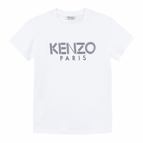 Junior Optic White Logo S/s T Shirt 36500 by Kenzo from Hurleys
