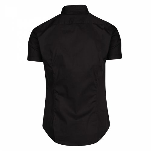 Mens Black Small Embroidered S/s Shirt 37047 by Emporio Armani from Hurleys
