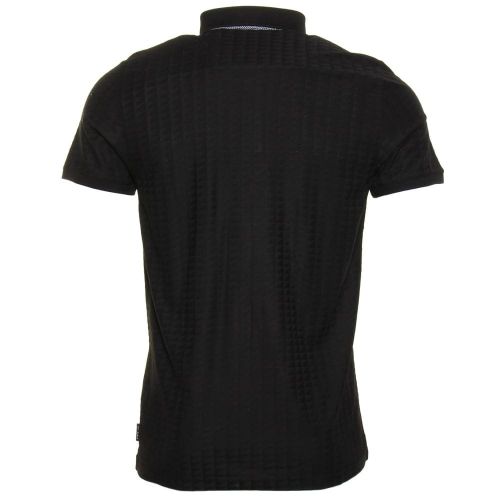 Mens Black Sallsa Jacquard S/s Polo Shirt 33035 by Ted Baker from Hurleys