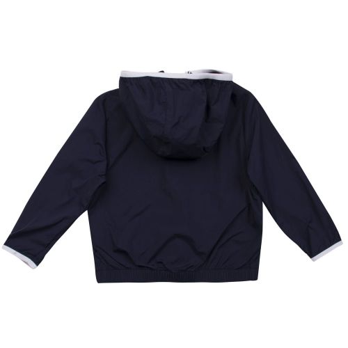 Mens Navy Branded Hooded Jacket 23320 by Lacoste from Hurleys