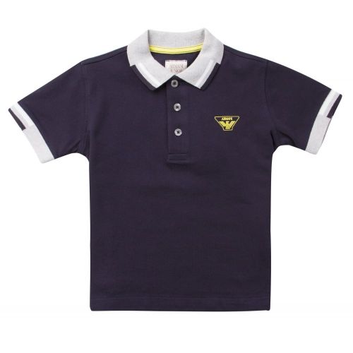 Boys Navy Small Logo S/s Polo Shirt 19739 by Armani Junior from Hurleys