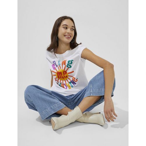 Womens Linen White Bring Me Sunshine Organic S/s T Shirt 108391 by French Connection from Hurleys