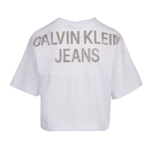 Womens Bright White Back Institutional Dolman S/s T Shirt 94903 by Calvin Klein from Hurleys