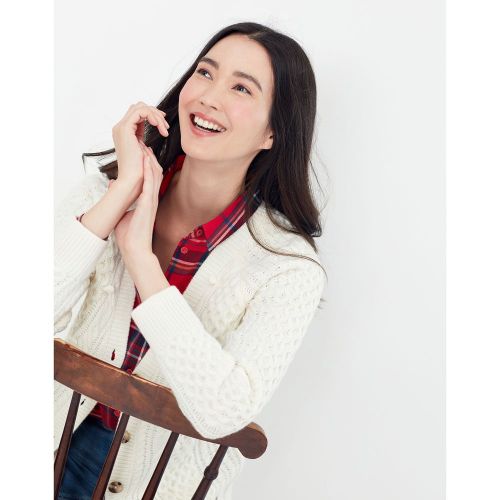 Womens Cream Aidy Cable Cardigan 97547 by Joules from Hurleys