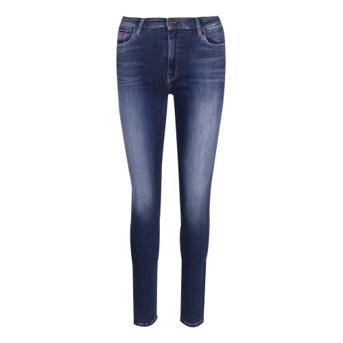 Womens Dark Blue High Rise Santana Skinny Jeans 50213 by Tommy Jeans from Hurleys