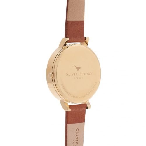Womens Tan & Gold Animal Motif Moulded Bee Watch 72907 by Olivia Burton from Hurleys