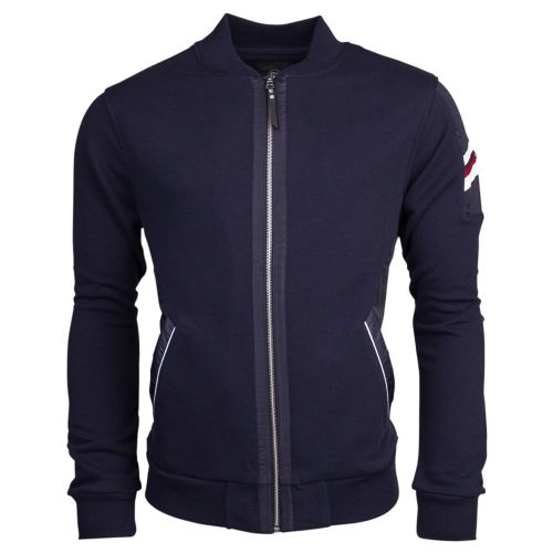 Mens Navy Armband Bomber Sweat Top 17578 by Cruyff from Hurleys