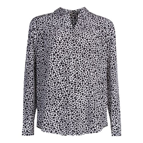 Casual Womens Black & White Enriqa Print L/s Blouse 28581 by BOSS from Hurleys