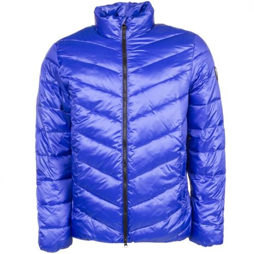 Mens Blue Mountain Shiny Down Jacket 64382 by EA7 from Hurleys