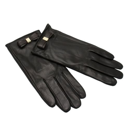 Womens Black Frannca Bow Gloves 79884 by Ted Baker from Hurleys