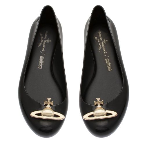 Vivienne Westwood Womens Black Gold Orb Sweet Love Shoes 89707 by Melissa from Hurleys