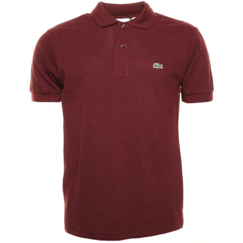 Mens Burgundy Classic Marl Regular Fit S/s Polo Shirt 73129 by Lacoste from Hurleys