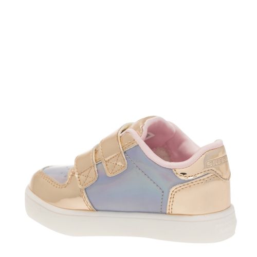 Baby Rose Gold Energy Lights Lil Metallics Trainers (23-26) 31813 by Skechers from Hurleys