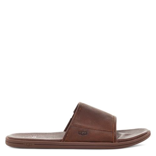 Mens Luggage Seaside Leather Slides 87439 by UGG from Hurleys