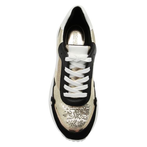 Womens Pale Gold/Black Monroe Metallic Trainers 50485 by Michael Kors from Hurleys