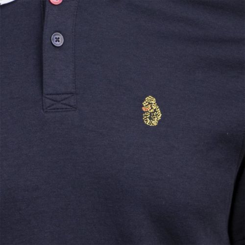 Mens Very Dark Navy Meadtastic Tipped S/s Polo Shirt 102341 by Luke 1977 from Hurleys