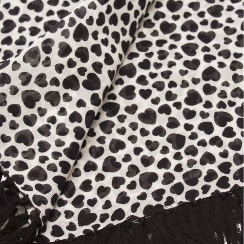 Casual Womens Black/White Naheart Scarf 28597 by BOSS from Hurleys