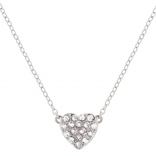 Womens Silver Pave Crystal Heart Pendant Necklace 18340 by Ted Baker from Hurleys