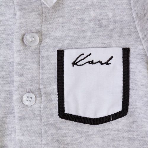 Baby Grey Shirt Romper 65641 by Karl Lagerfeld Kids from Hurleys