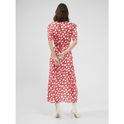 Womens Hibiscus/White Aimee Verona Drape Midi Dress 106365 by French Connection from Hurleys