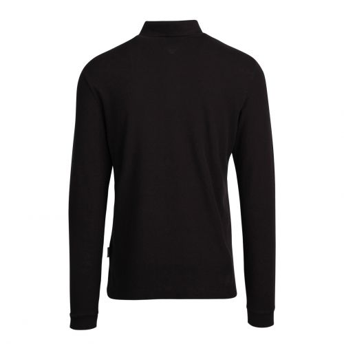 Mens Black Ebir Branded L/s Polo Shirt 77593 by Napapijri from Hurleys