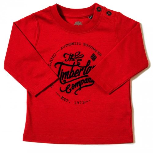 Baby Red Logo L/s Tee Shirt 20858 by Timberland from Hurleys