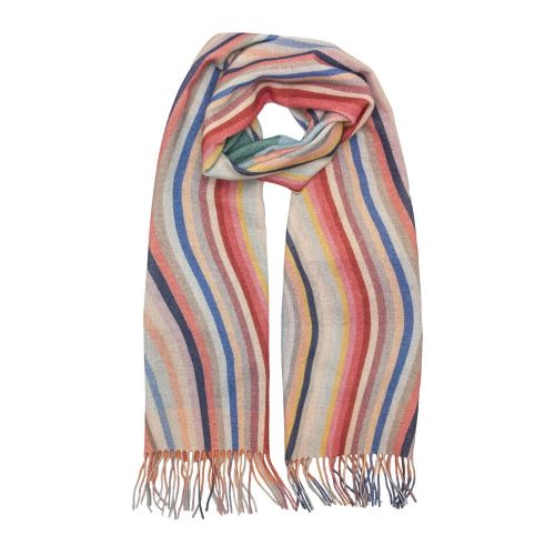 Womens Swirl & Stripe Scarf 97141 by PS Paul Smith from Hurleys