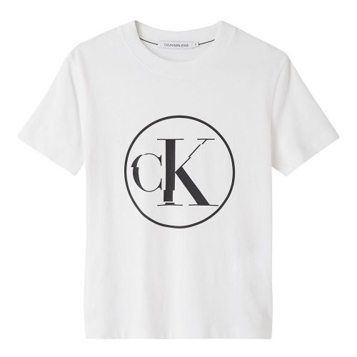 Womens Bright White Circle Logo S/s T Shirt 79701 by Calvin Klein from Hurleys