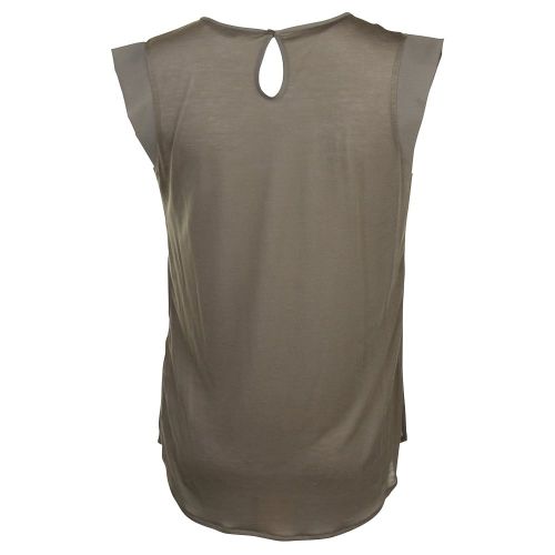 Womens Burnt Olive Classic Crepe Cap Sleeve Tee Shirt 70746 by French Connection from Hurleys