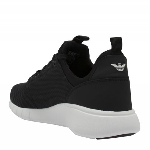 Mens Black Eagle Logo Mesh Running Trainers 38425 by EA7 from Hurleys