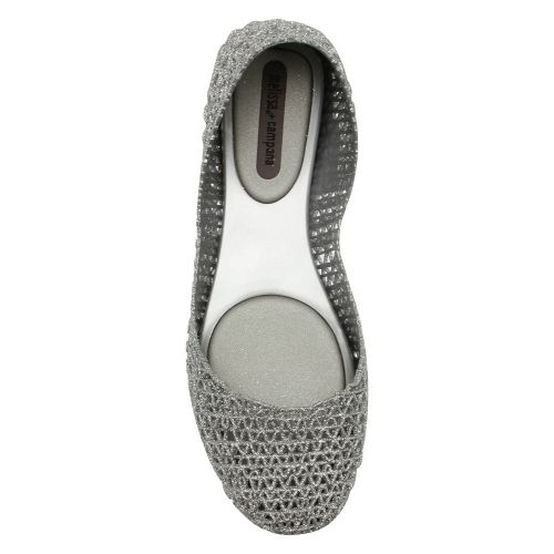 Campana Womens Silver Glitter Papel 21 Shoes 58843 by Melissa from Hurleys