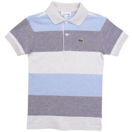 Boys Fa1 Blue Striped Marl S/s Polo Shirt 71324 by Lacoste from Hurleys