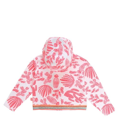 Girls Pink/White Printed Towelling Hooded Sweat Top 55789 by Billieblush from Hurleys