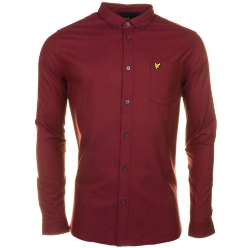 Mens Claret Jug Oxford L/s Shirt 64919 by Lyle and Scott from Hurleys