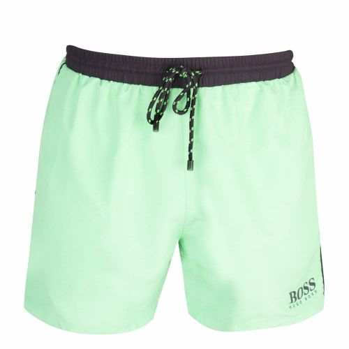 Mens Light Green Starfish Contrast Swim Shorts 26790 by BOSS from Hurleys