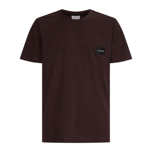 Mens Oxblood Heather Pocket S/s T Shirt 49892 by Calvin Klein from Hurleys