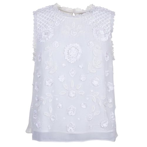 Womens Summer White Dalia Sheer Embroidered Top 9194 by French Connection from Hurleys