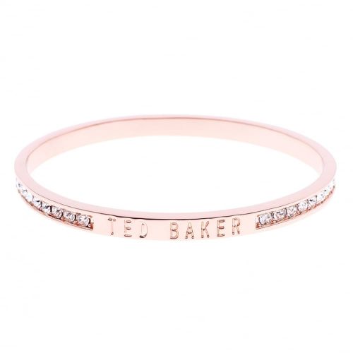 Womens Rose Gold & Clear Clem Crystal Bangle 66785 by Ted Baker from Hurleys