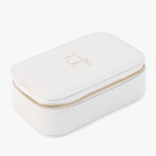 Womens White Hello Lovely Medium Jewellery Box 94630 by Katie Loxton from Hurleys