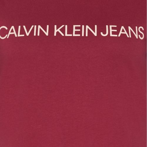 Womens Beet Red/Blossom Institutional Logo Slim Fit S/s T Shirt 49944 by Calvin Klein from Hurleys