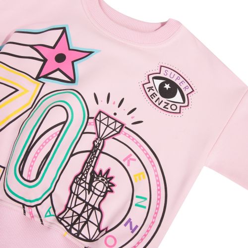 Junior Bubble Pink Guillema Sweat Top 45810 by Kenzo from Hurleys