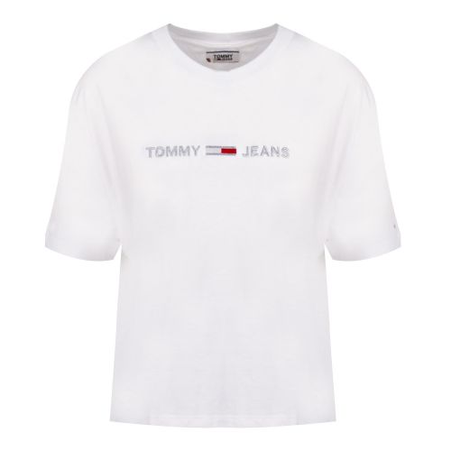 Womens White Linear Logo S/s T Shirt 52842 by Tommy Jeans from Hurleys